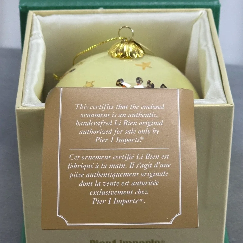 pier 1 li‎ bien christmas ornaments 3 Little Kings Hand Blown Hand Painted